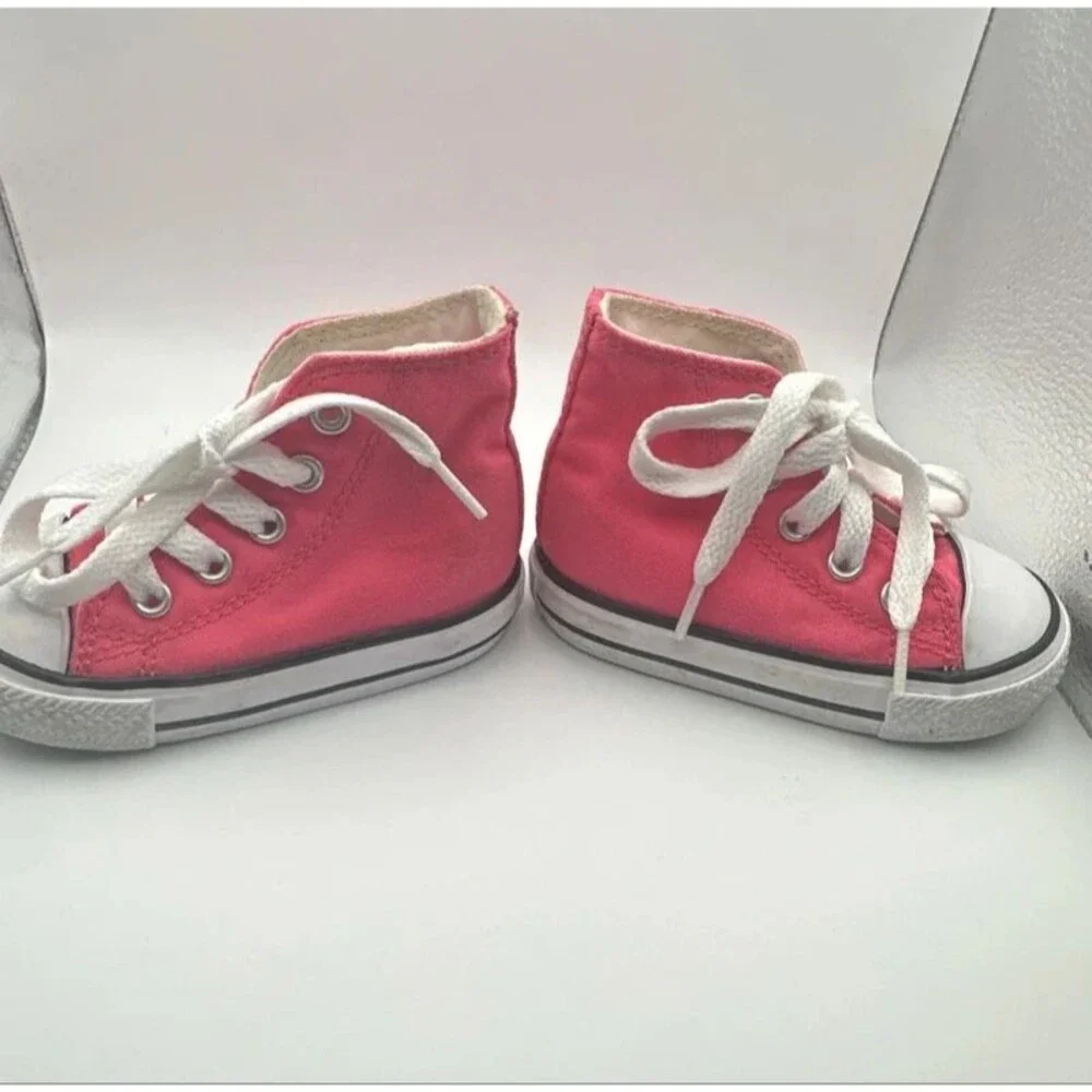 Converse Chuck Taylor All Star High Top Sneakers Pink Toddler Size 4